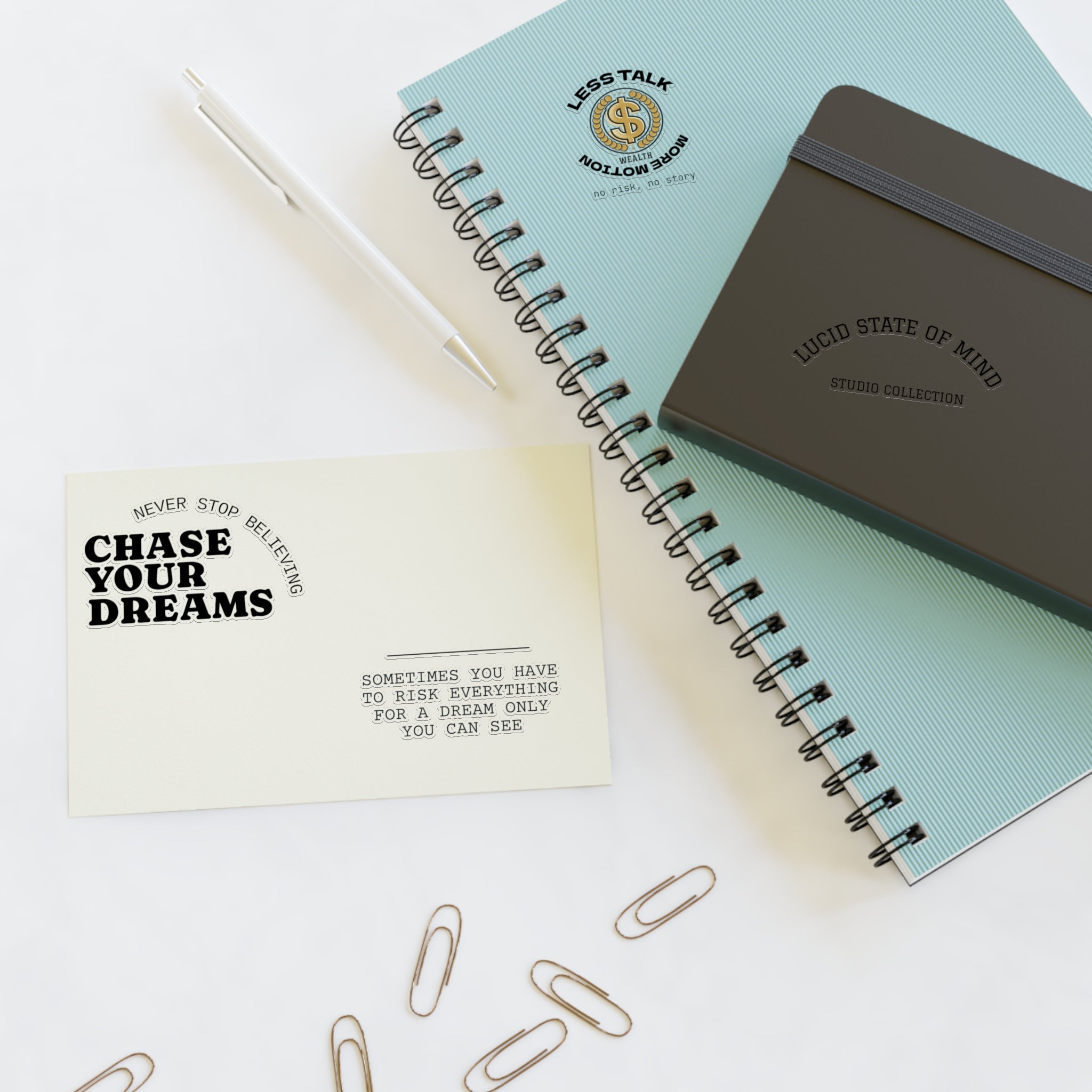 Sticker Sheet — "Chase Your Dreams" Inspirational Quote Sticker