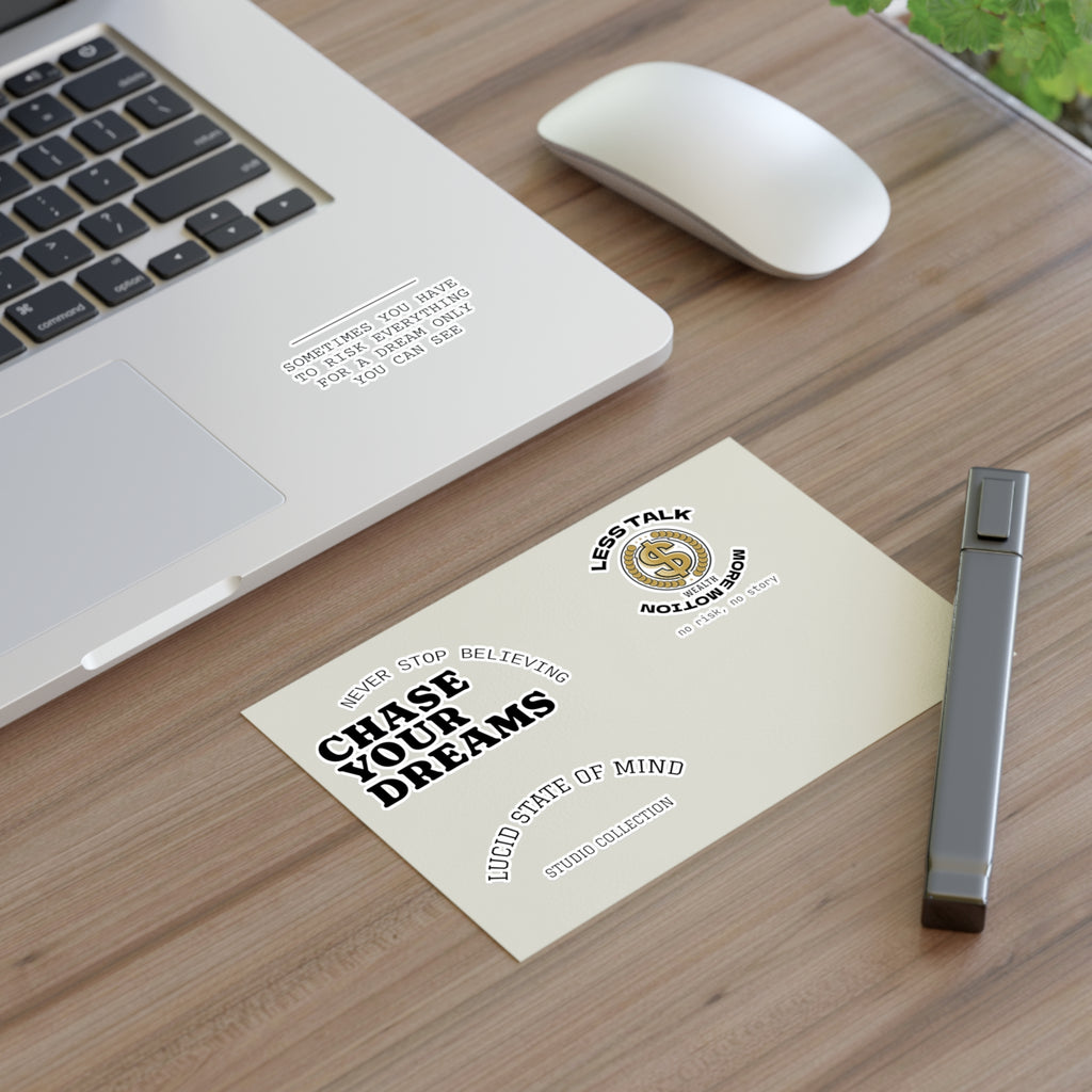 Sticker Sheet — "Chase Your Dreams" Inspirational Quote Sticker