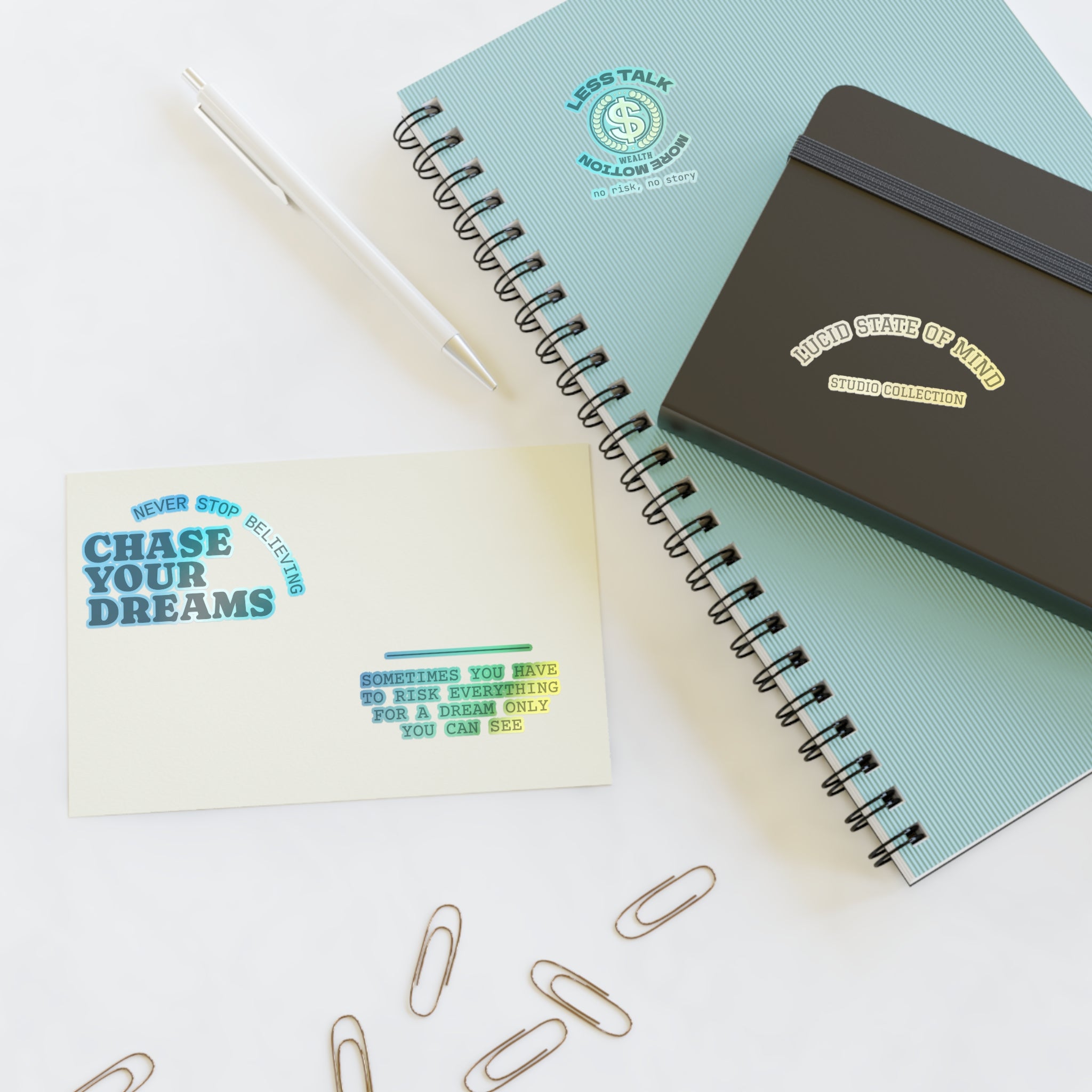 Sticker Sheet — "Chase Your Dreams" Inspirational Quote Sticker