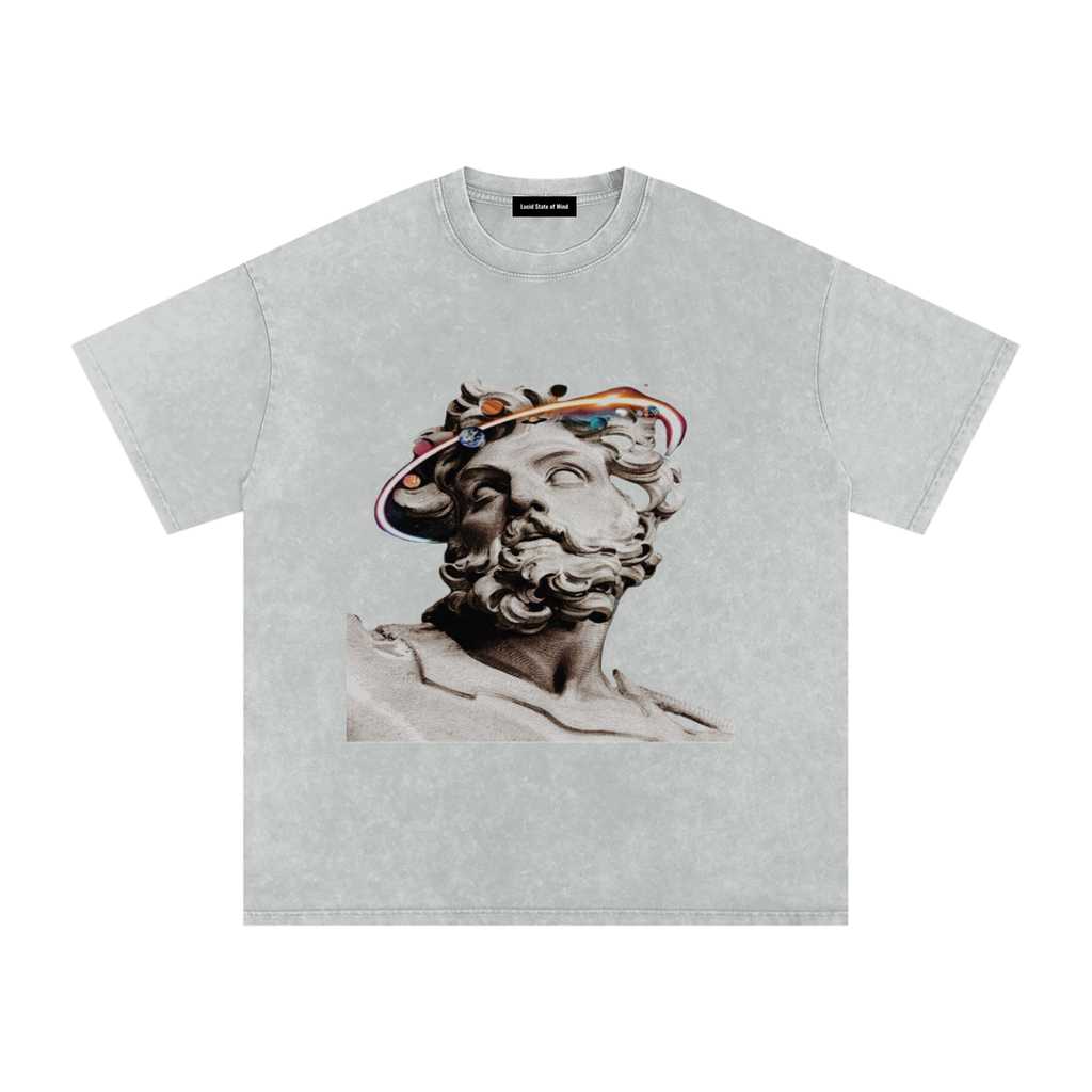 Snow Washed Oversized Cotton T-Shirt