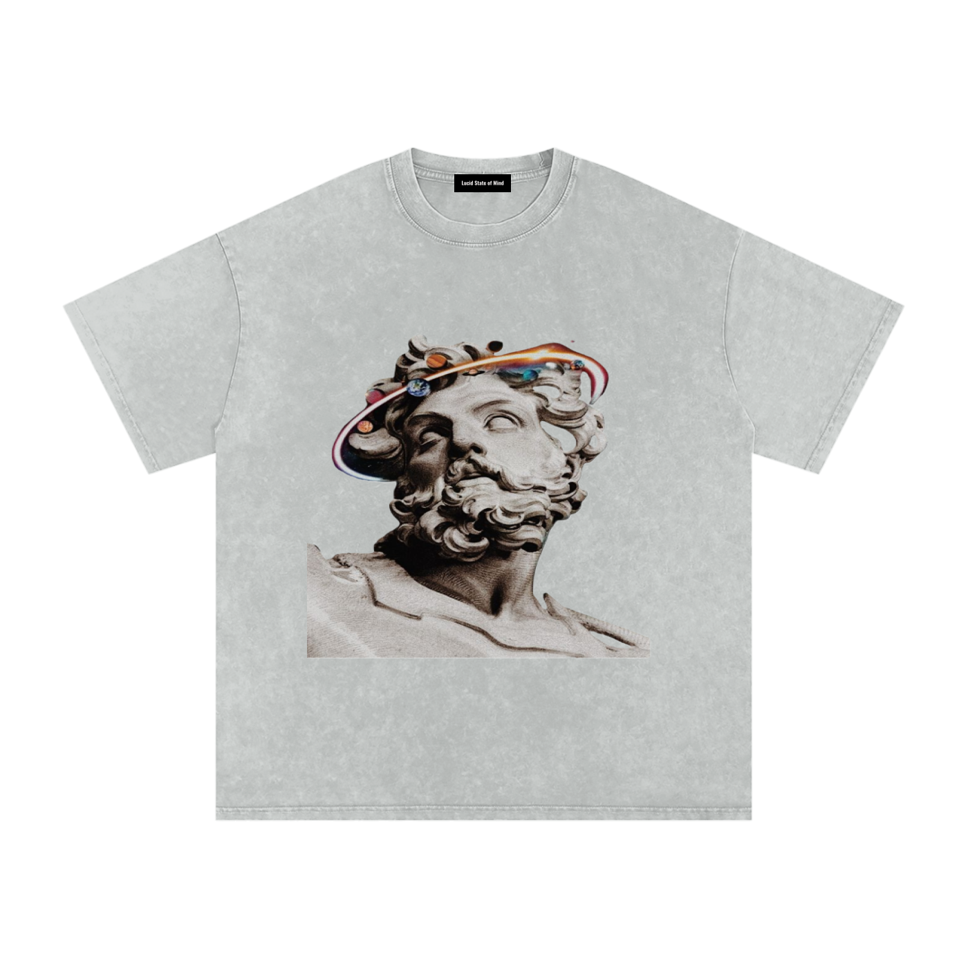 Snow Washed Oversized Cotton T-Shirt