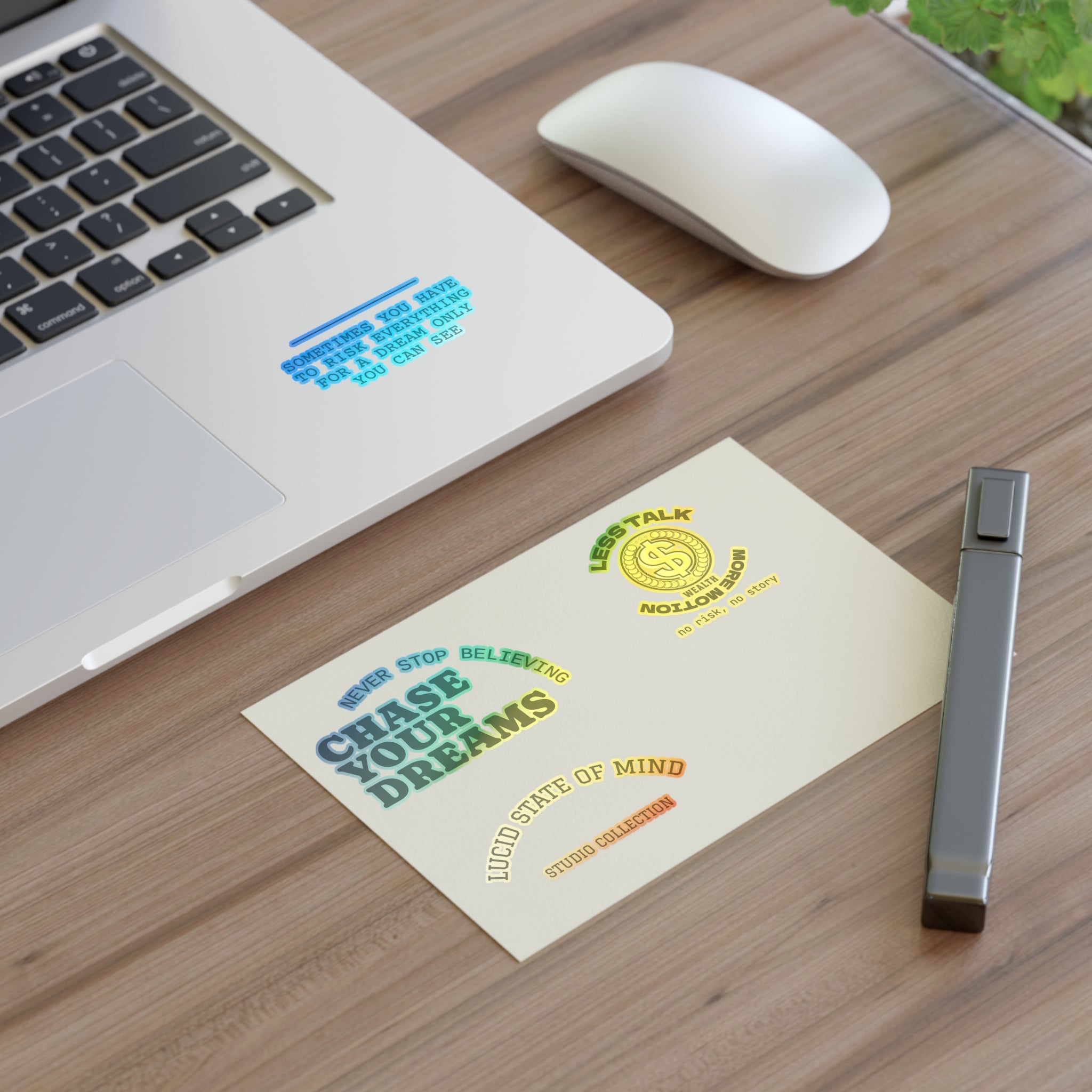 Sticker Sheet — "Chase Your Dreams" Inspirational Quote Sticker