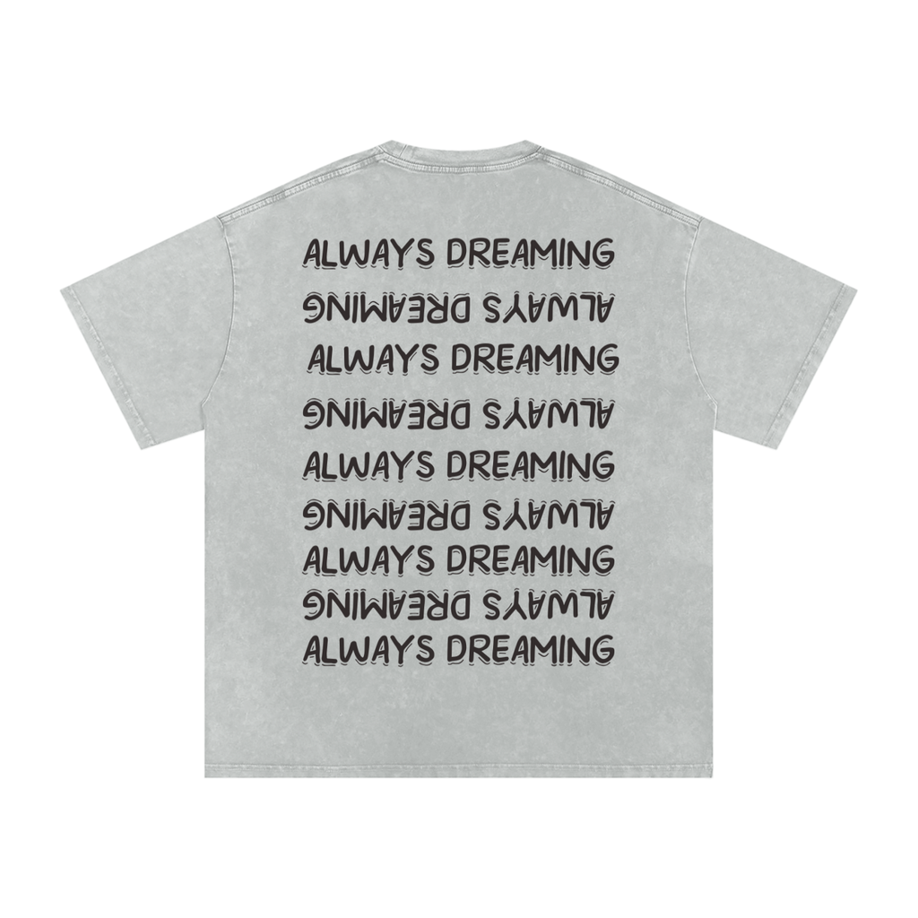 Snow Washed Oversized Cotton T-Shirt