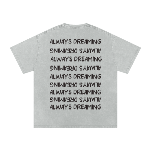 Snow Washed Oversized Cotton T-Shirt