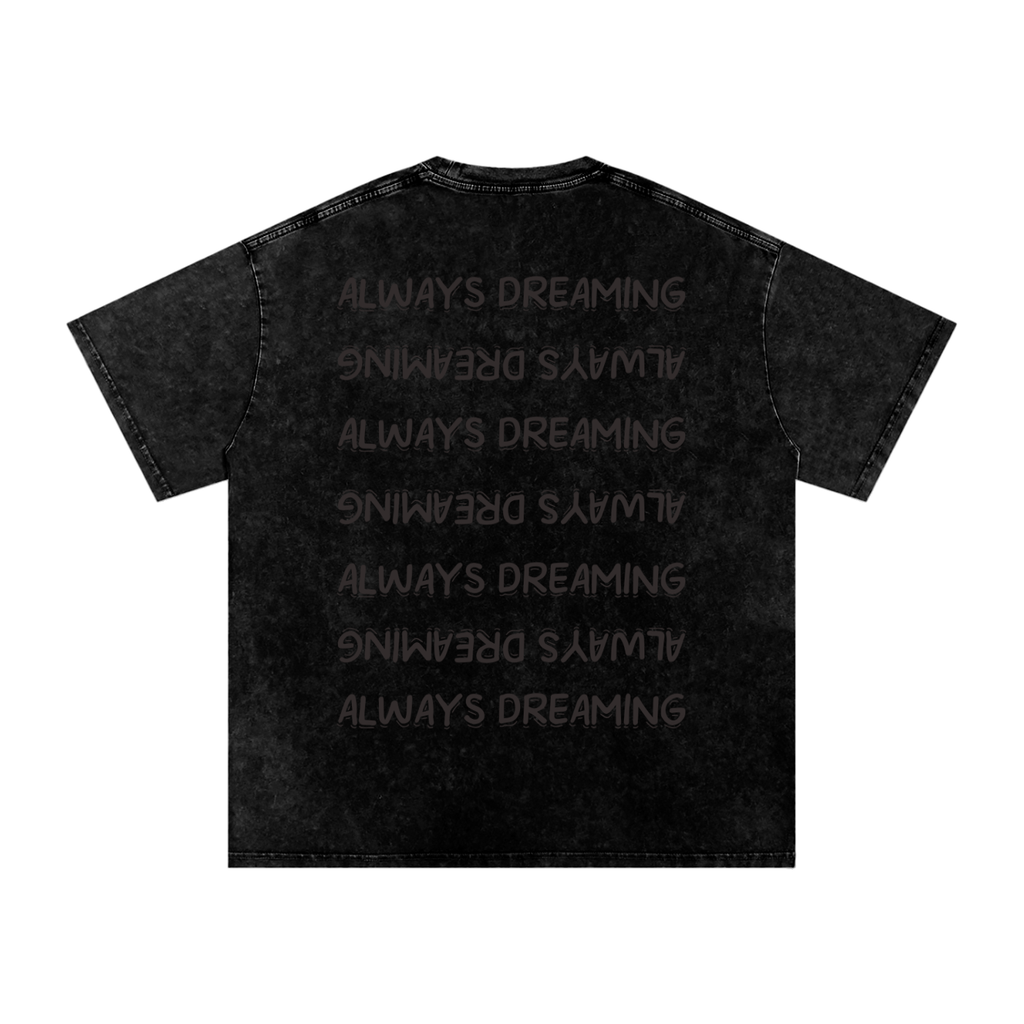 Snow Washed Oversized Cotton T-Shirt