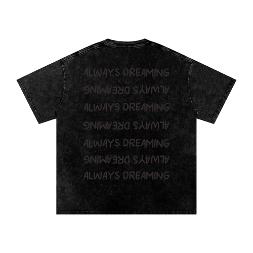 Snow Washed Oversized Cotton T-Shirt