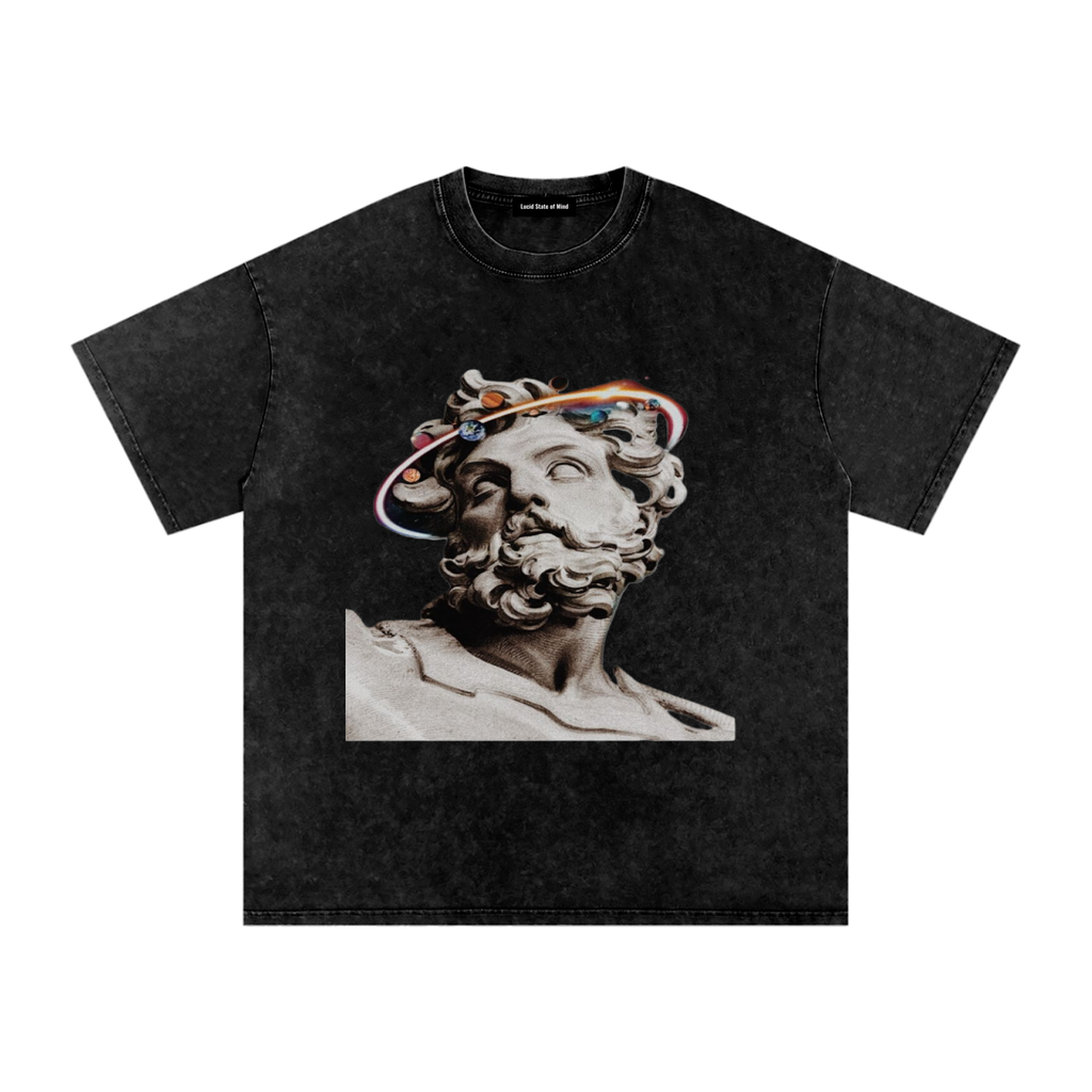 Snow Washed Oversized Cotton T-Shirt